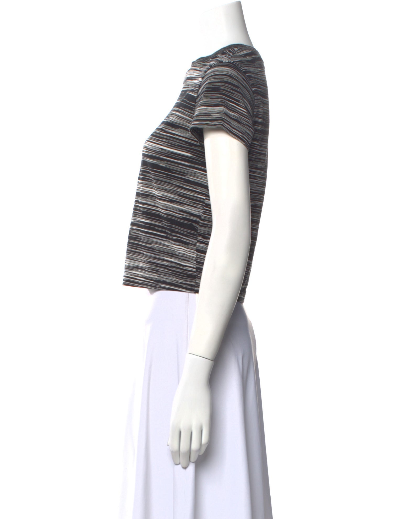 Missoni Striped Crew Neck Crop Top